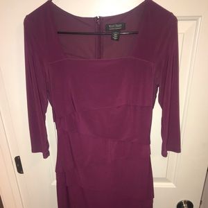 White House Black Market Plum size 6 dress